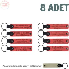 Miawiki Narçiçeği & Sütlü Kahve, Karne Hediyesi Için Tüm Sınıfa Özel, 8' Li Set, Hediyelik Hatıra Anahtarlık