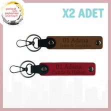 Miawiki Açık Kahve-Kırmızı, 01 Adana ve Isminiz Yazılı, Şık Hediyelik, Kullanışlı Şehir Hatırası Anahtarlık