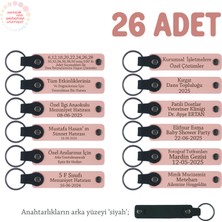 Miawiki Eğitim Koçluğu Programı Katılımcılarına, 26'lı Set, Özel Isim Yazılı Anahtarlık, Pudra & Siyah