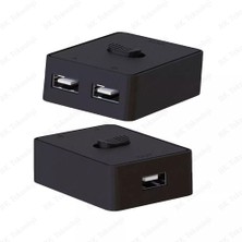 USB 2.0 2 Port Kvm Switch Çift Yönlü 1 Giriş 2 Çıkış - 2 Giriş 1 Çıkış