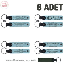 Miawiki Gök Mavi & Yeşil, Karne Hediyesi Için Tüm Sınıfa Özel, 8' Li Set, Hediyelik Hatıra Anahtarlığı