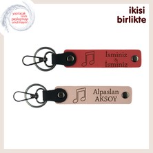 Miawiki Ilk Buluşmada Çalan Şarkının Hatırası, Yazılabilir Nota Figürlü Anahtarlık Takımı, Nar-Yavru Ağzı