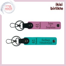 Miawiki En Yakın Arkadaşına Trabzon’dan Ilhamla Hazırlanmış Hediye, Anahtarlık Takımı, Pembe-Koyu Turkuaz