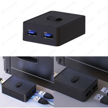 USB 3.0 2 Port Kvm Switch Çift Yönlü 1 Giriş 2 Çıkış - 2 Giriş 1 Çıkış