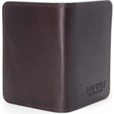Paftalı Deri El Yapımı Kartlık Cüzdan – Hakiki Deri ve Süet Kombinasyonu – 4 Kart Bölmeli, 8x11 cm