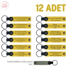 Miawiki Sarı & Gri, Görsel Sanatlar Öğretmeninden Renkli Hatıra, 12’li Set, Kişisel Mesajlı Deri Hediyelik