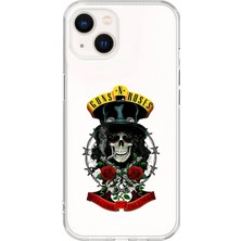 Dali Design iPhone 15 Plus Uyumlu Şeffaf Kılıf Guns N' Roses Tasarımlı