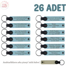 Gök Mavi & Sütlü Kahve, Avukatlık Bürosuna Özel Anahtarlık, 26' Lı Set, Konuklarınıza Değerli Hediye