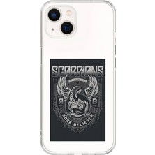 Dali Design iPhone 13 Mini Uyumlu Şeffaf Kılıf Scorpions Tasarımlı