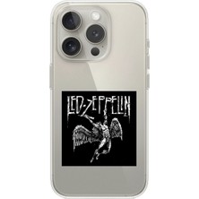 Dali Design iPhone 13 Pro Uyumlu Şeffaf Kılıf LED Zeppelin Tasarımlı