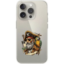 Dali Design iPhone 15 Pro Uyumlu Şeffaf Kılıf Pirate 3 Tasarımlı