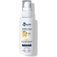 Reagain UV360 Derma Spf 50+ Günlük Yüksek Uv Korumalı Ton Eşitleyici Yatıştırıcı Güneş Kremi 100ML
