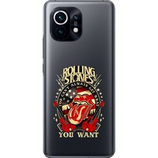 Dali Design Xiaomi Mi 11 Uyumlu Şeffaf Kılıf Rolling Stones Tasarımlı
