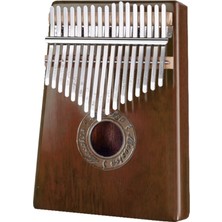 KLX-520 Hakiki Ağaç Kalimba Ahşap  Desenli 17 Paslanmaz Tuşlu (Full Set)