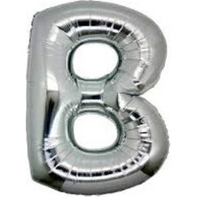 Nessi World Nessiworld B Harf Folyo Balon Gümüş Renk  40 inç