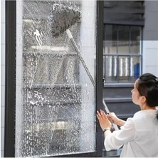 Teknotrust Mini Üçgen Paspas, 360° Dönebilir Pencere Temizleyici Mop, Pratik Temizlik Aracı