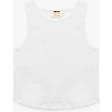 Koton Pamuklu Kolsuz Bisiklet Yaka Basic Crop Atlet