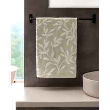 Clarisse Pamuklu Yüz Havlusu - Haki - 50X80 cm