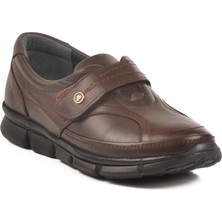 Ayakmod 604 Z Kahve Hakiki Deri Ortodedik Kadın Günlük Ayakkabı