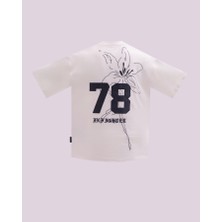 Erkek Kısa Kol Eternal Bloom Oversize Ekru