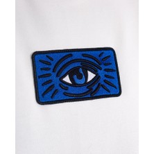 Erkek Kısa Kol Evil Eye Oversize Ekru Tişört
