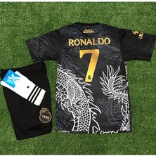 Real Madrid 2023/24 Yeni Sezon Dragon ( Ejderha) Desenli Cristiano Ronaldo Çocuk Forması 4'lü Set