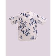 İnfighter Erkek Kısa Kol Deep Blue Veins Oversize Ekru