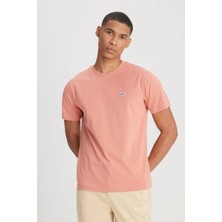 Lee L60UFQUK Somon Erkek Regular Fit Bisiklet Yaka Lee Yazılı %100 Pamuk Tşört