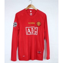Manchester United 2008 Şampiyonlar Ligi C. Ronaldo Uzun Kol Forması Kırmızı