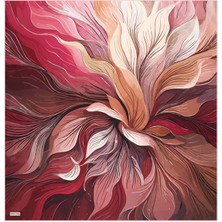 Bordo Arya Desen Twill Ipek Eşarp