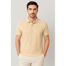 Regular Fit %100 Pamuk Polo Yaka Yarım Kollu Basic T-Shirt