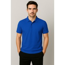 Regular Fit %100 Pamuk Polo Yaka Yarım Kollu Basic T-Shirt