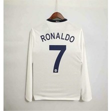 Manchester United 07/08 #7 C.ronaldo Uzun Kollu Retro Forma (White)