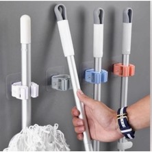 4'lü Yapışkanlı Pratik Mop ve Fırça Tutucu Seti, Kolay Temizlik Için Ideal