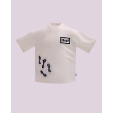 Erkek Kısa Kol Hope Oversize Ekru