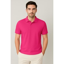 Regular Fit %100 Pamuk Polo Yaka Yarım Kollu Basic T-Shirt
