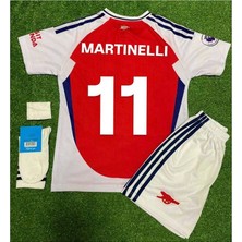 Arsenall 2024/25 #11 Gabriel Martinelli Iç Saha Çocuk Forması 4 Lü Set