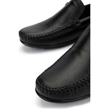 Tamer Tanca Erkek Hakiki Deri Siyah Floter Loafer Ayakkabı 683 2026 Erk Ayk Y25 Sıyah Fltr
