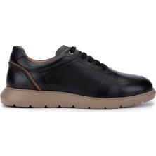 Tamer Tanca Erkek Hakiki Deri Siyah Sneakers & Spor Ayakkabı 1093 1198 Erk Ayk Y25 Sıyah Nappa Dr