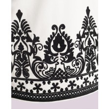 Erkek Kısa Kol Ethnic Oversize Ekru Tişört