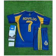 Al Nassr 2023/24 Yeni Sezon Cristiano Ronaldo Deplasman Çocuk Forması 4'lü Set