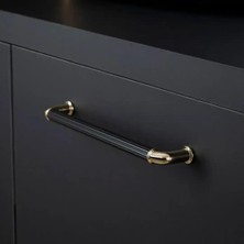 System Mobilya Kulbu Altın/siyah Renk 192MM Kulp 1 Adet (SY4682 0192 Gl-Al6)