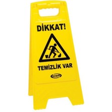 Sarı Temizlik Levhası 60X30 Cm, 1 Adet, Güvenli ve Görünür Uyarı Levhası