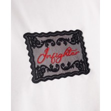 Erkek Kısa Kol Tulle Elegance Oversize Ekru