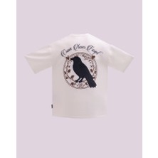 İnfighter Erkek Kısa Kol Crows Do Not Forget Oversize Ekru