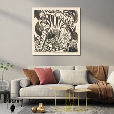 Kare Kanvas Tablo Ünlü Eserler Franz Marc-Tiger (1912)