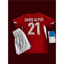 Türkiye Milli Takım Euro 2024 Barış Alper 21 Numara Çocuk Yeni Sezon Forması (Kırmızı)