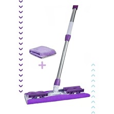 Mikrofiber Mop Seti, Kıskaçlı Mandallı, Yüzey ve Fayans Temizliği, Yedek Bezli