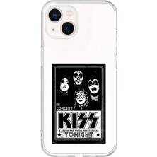 Dali Design iPhone 14 Plus Uyumlu Şeffaf Kılıf Kiss Tasarımlı