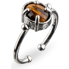 Zeynep Büyükbay Kaplangözü Yüzük Minimalist (Tek Taş) Ayarlanabilir